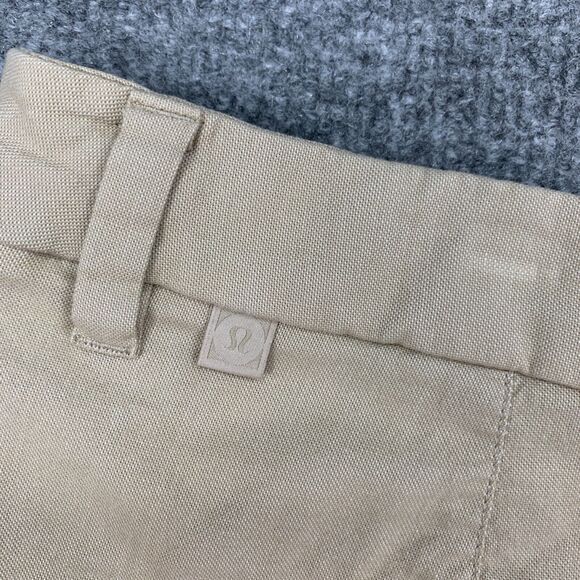 Lululemon Short Mens 38 Straw Beige Commission Flat Front Stretch Golf Chino - Picture 9 of 12